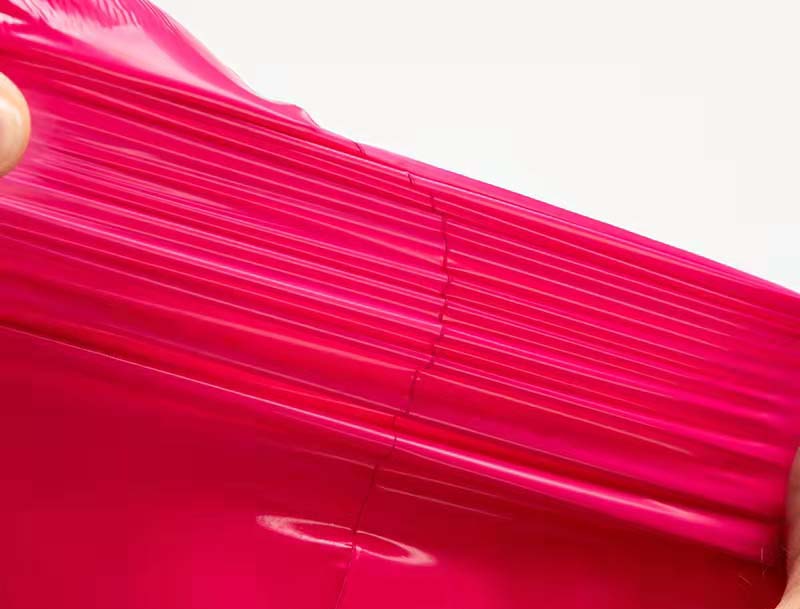 银海玫红色快递袋-05